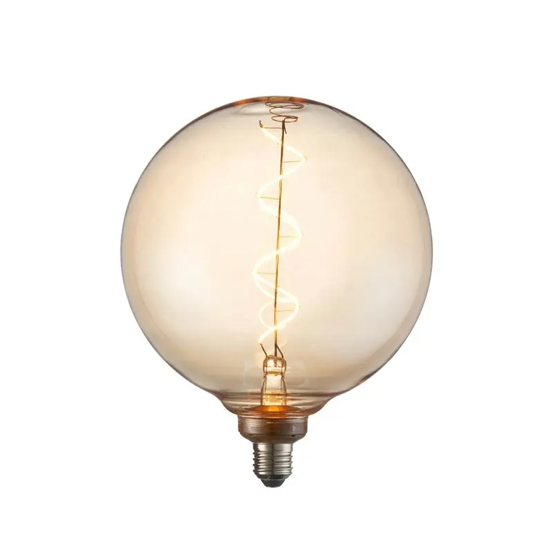 Endon Spiral Xl Amber Led Filament Globe Bulb (E27) 1