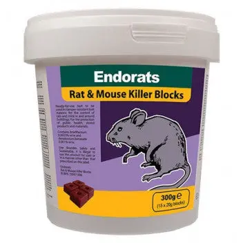 Endorats Rodenticide Blocks – 15 X 20G Rat And Mouse Bait 1