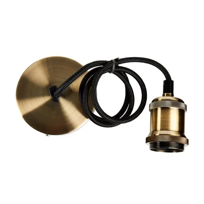 Energizer Decorative Pendant Light – Antique Brass, 1.2M 1