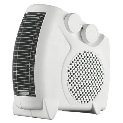 Essentials 2000W Portable Fan Heater – Compact White Space Heater With Thermostat 1