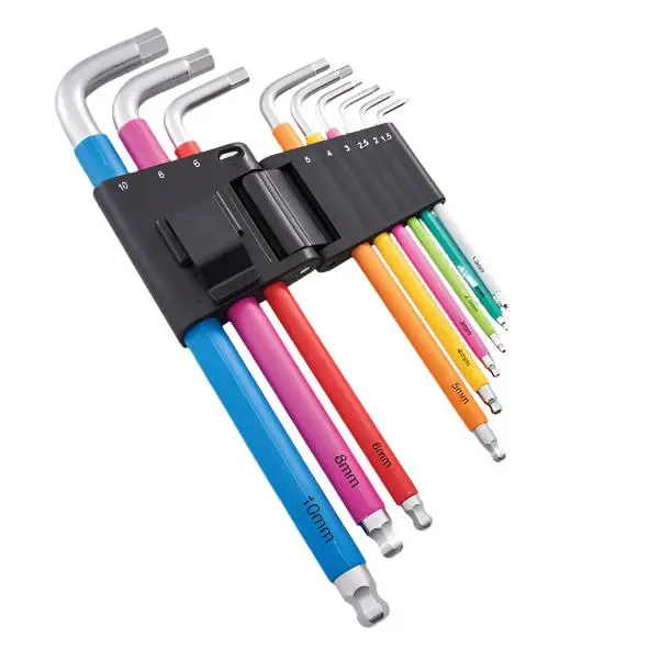 Faithfull Colour-Coded Hex Key Set – 9-Piece Ergonomic Allen Wrench Kit 1