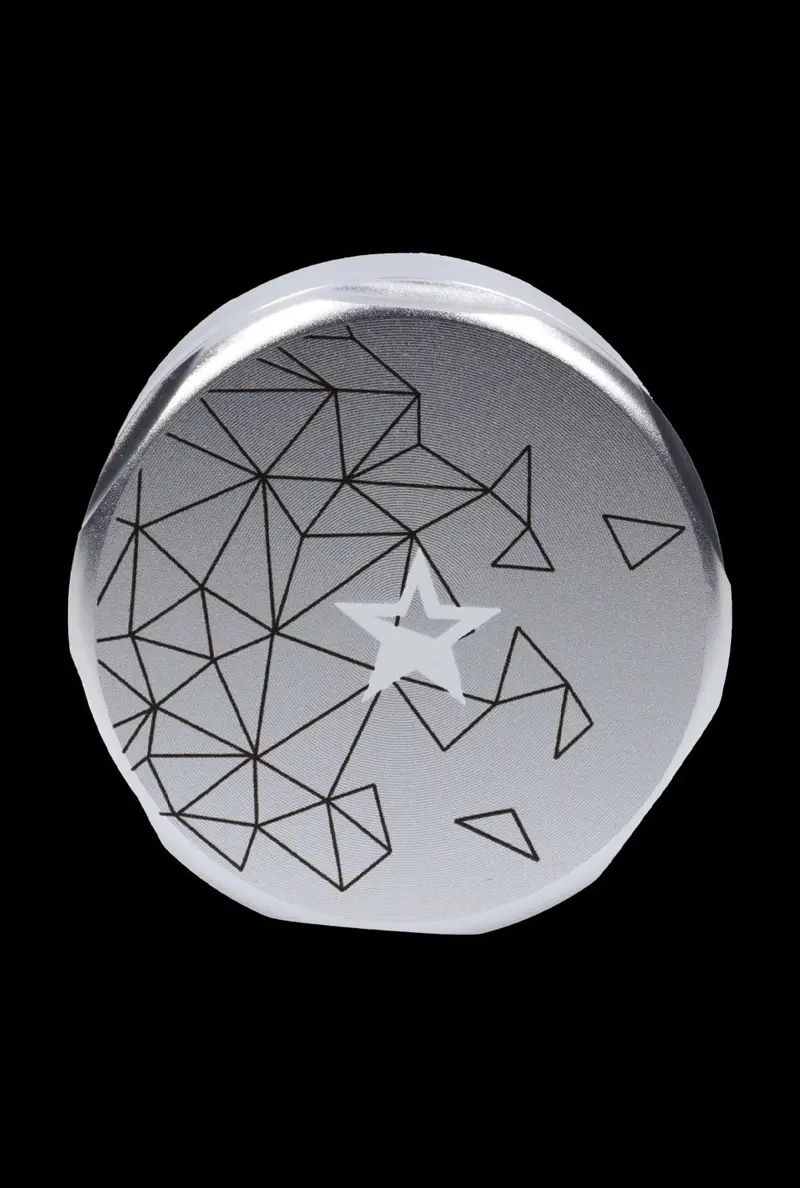 Famous Design Space Series 3-Tier Aluminum Grinder – Metallic Silver 1