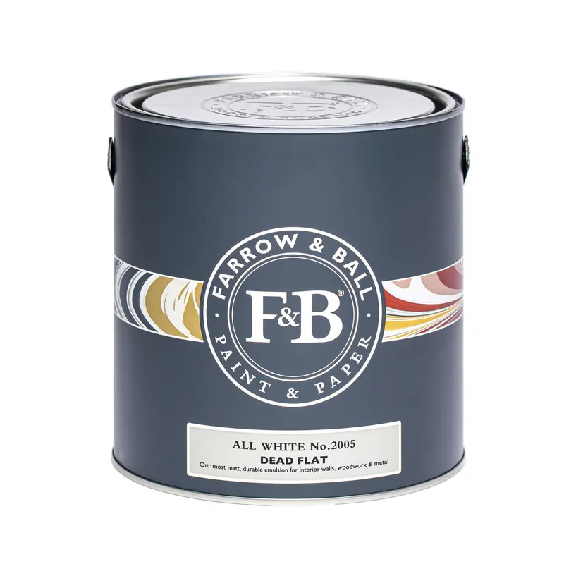 Farrow & Ball All White No. 2005 Dead Flat Emulsion – 2.5L 1