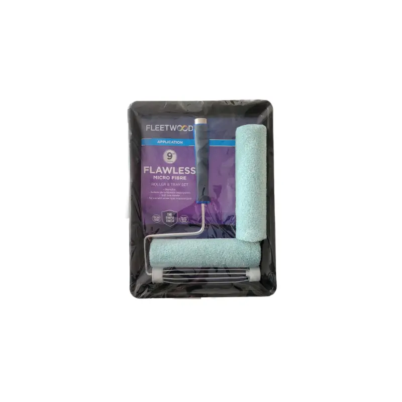 Fleetwood 9-Inch Flawless Microfibre Roller Kit – Includes Tray And Refill Sleeve 1