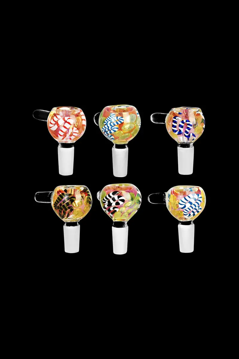 Fumed Rope-Texture Glass Herb Slide Pipe 1