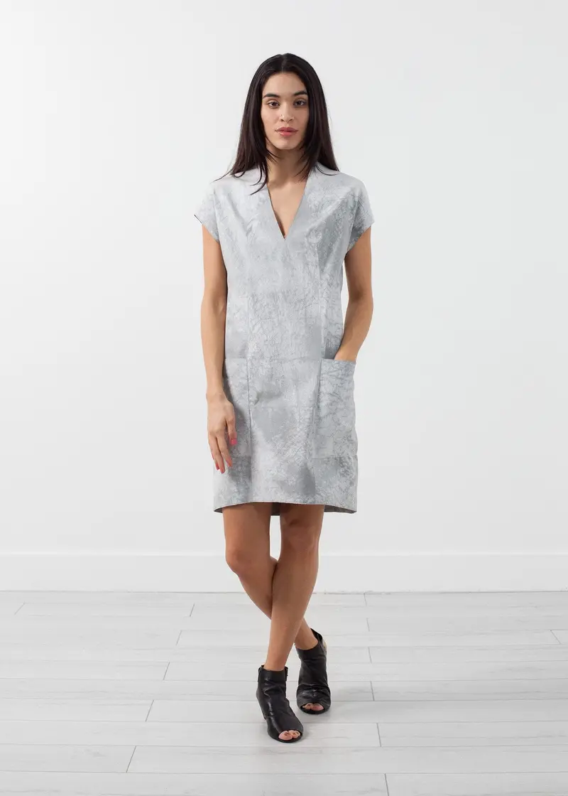 Geometric Polygon Leather Dress 1