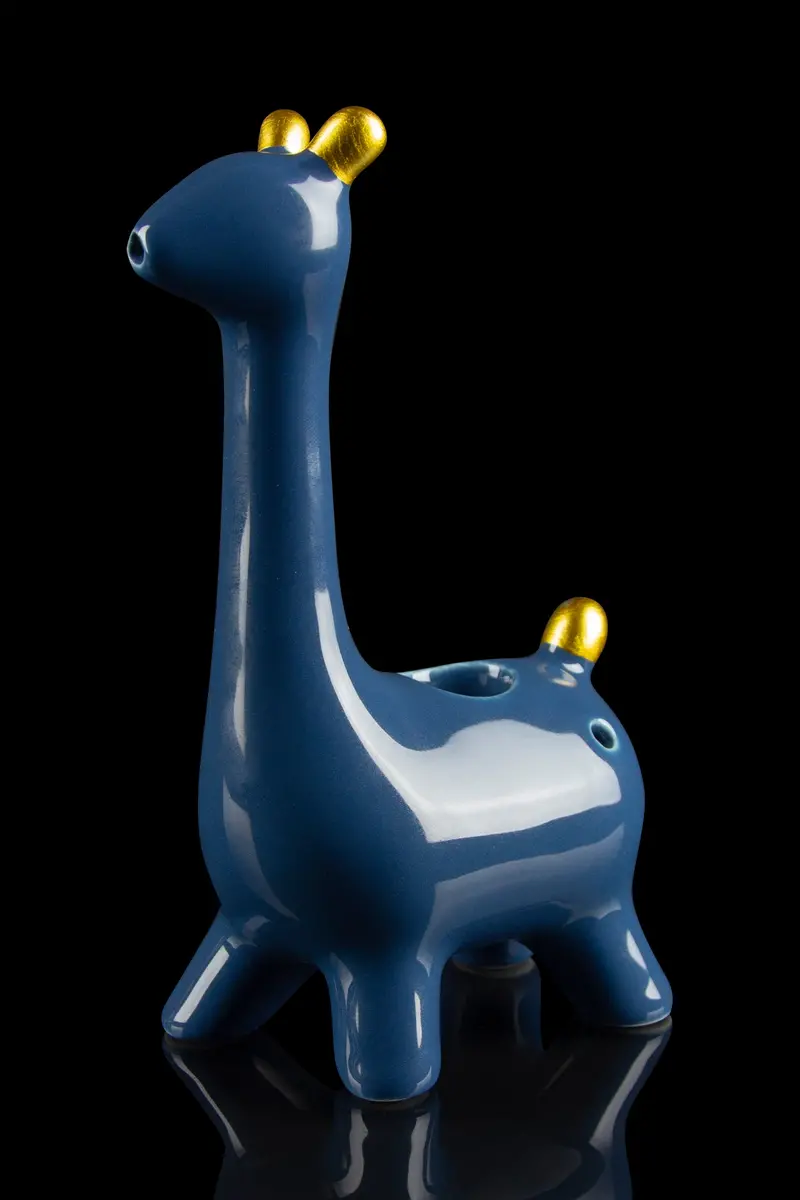 Giraffe-Themed Glass Hand Pipe – Art Of Smoke 1