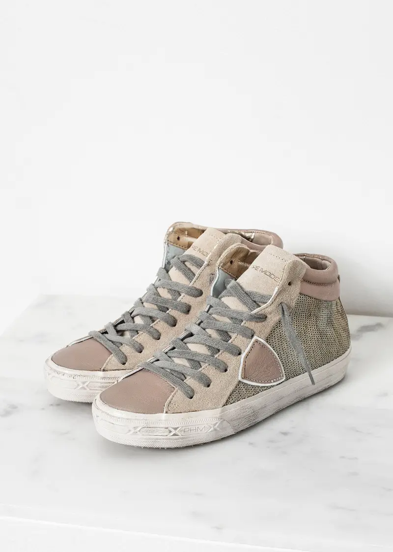 Glitter-Embellished High-Top Sneakers 1