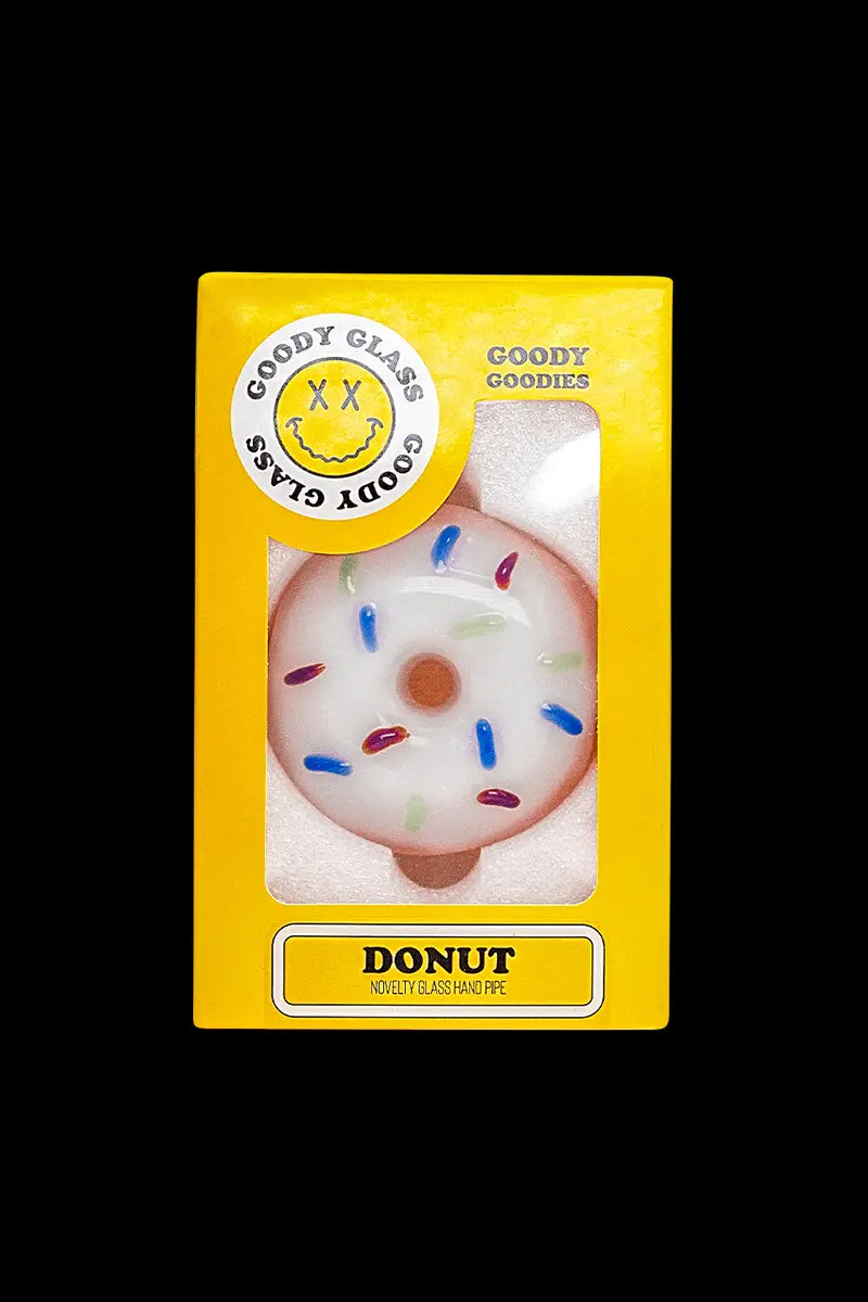 Goody Donut-Themed Hand Pipe – Glass Smoking Tool 1