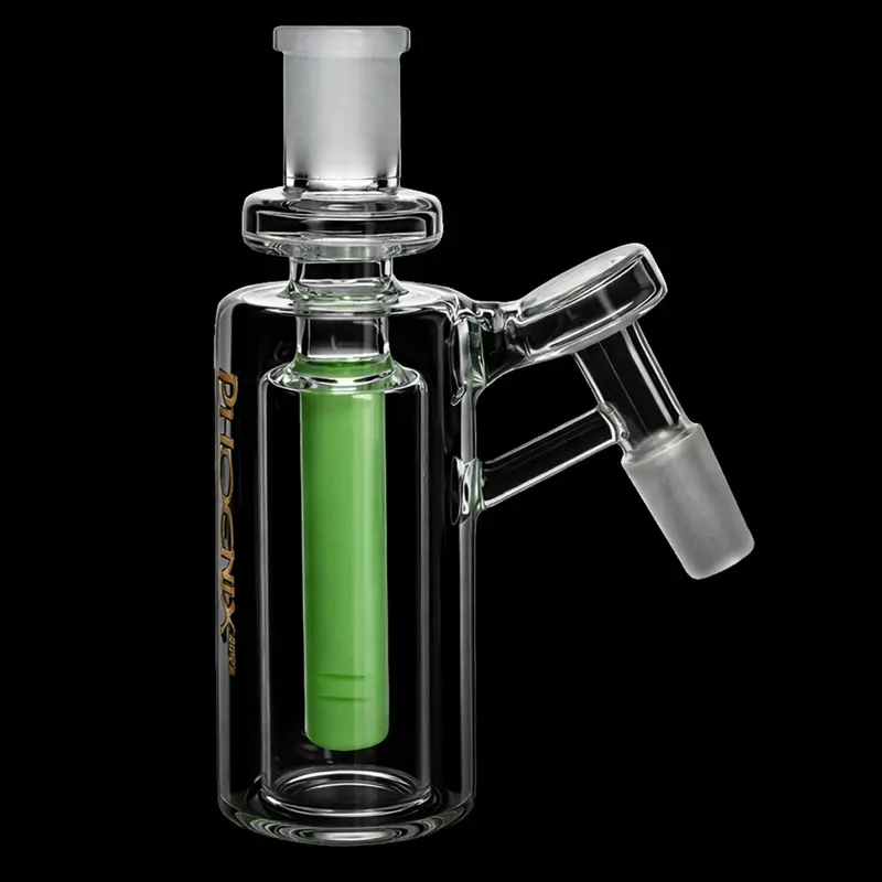 Green Flower Phoenix Star Recycler Ash Catcher With Inline Perc