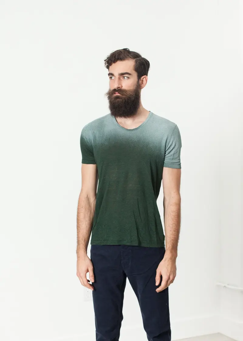 Green Overprint Graphic T-Shirt 1