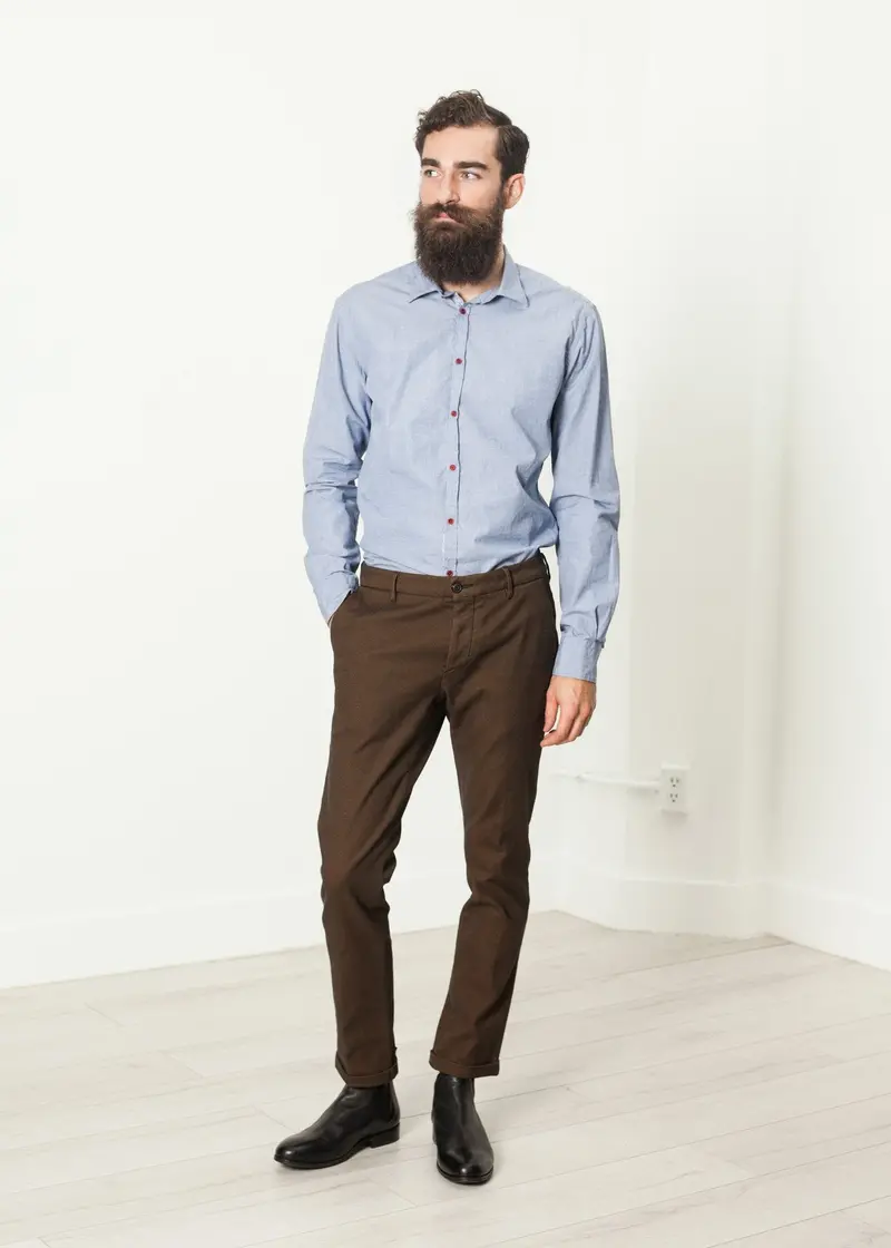 Hazel Diamond-Weave Trouser 1