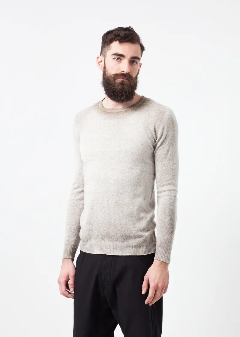 Heathered Cashmere Crewneck Sweater 1