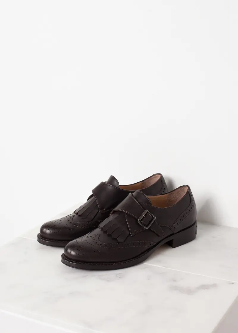 Heritage Brown Golf-Inspired Leather Shoes 1