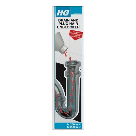 Hg Drain Hair Unblocker – 450Ml Gel Formula For Fast Clog Removal In Sinks & Showers 1