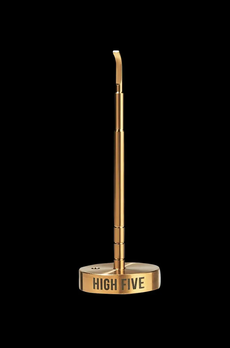 High Five Gold Flat-Tip Carb Cap 1