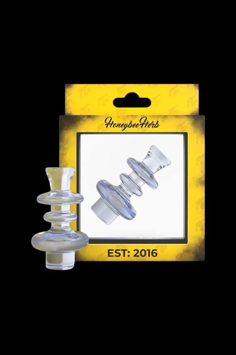 Honeybee Herb Ghost Glass Slurper Cap – Clear Quartz Terp Slurper Top 1