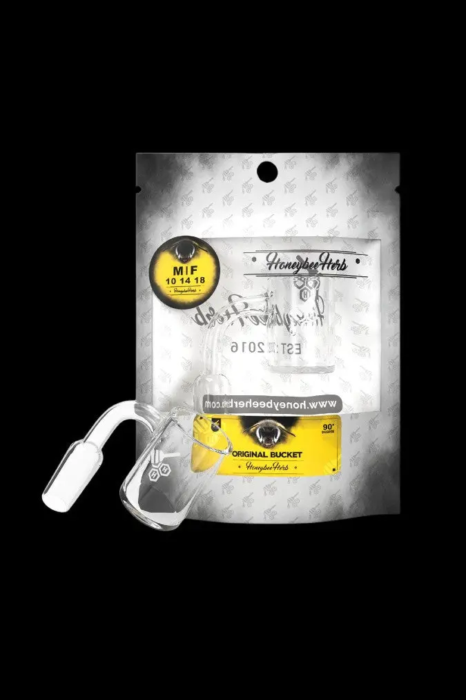 Honeybee Herb Original Bucket Quartz Banger – Classic White-Line Nail 1