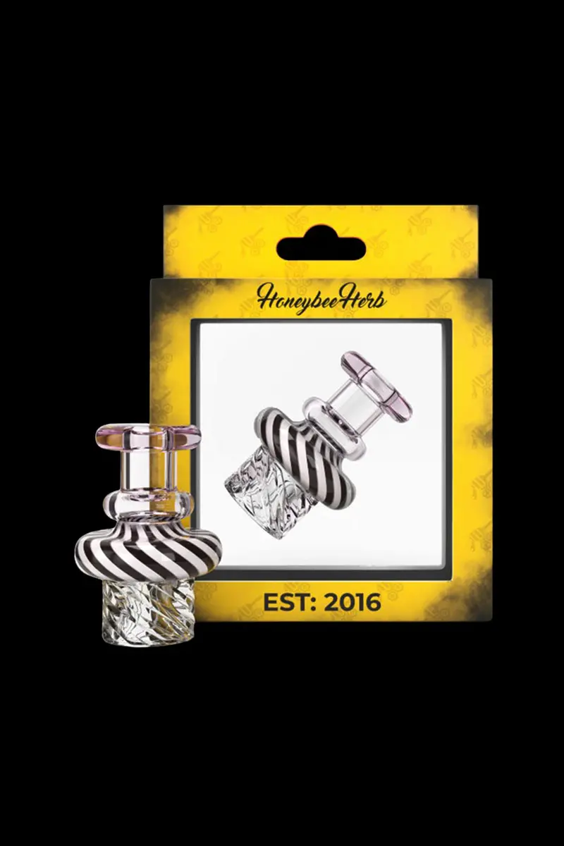 Honeybee Herb Swirl-Design Vortex Carb Cap 1