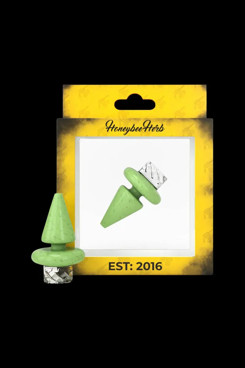 Honeybee Herb Triangle Spinner Carb Cap – Geometric Rotating Air Control 1