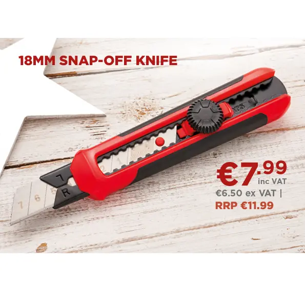 Hultafor Snap-Off Utility Knife With Retractable Blade System 1