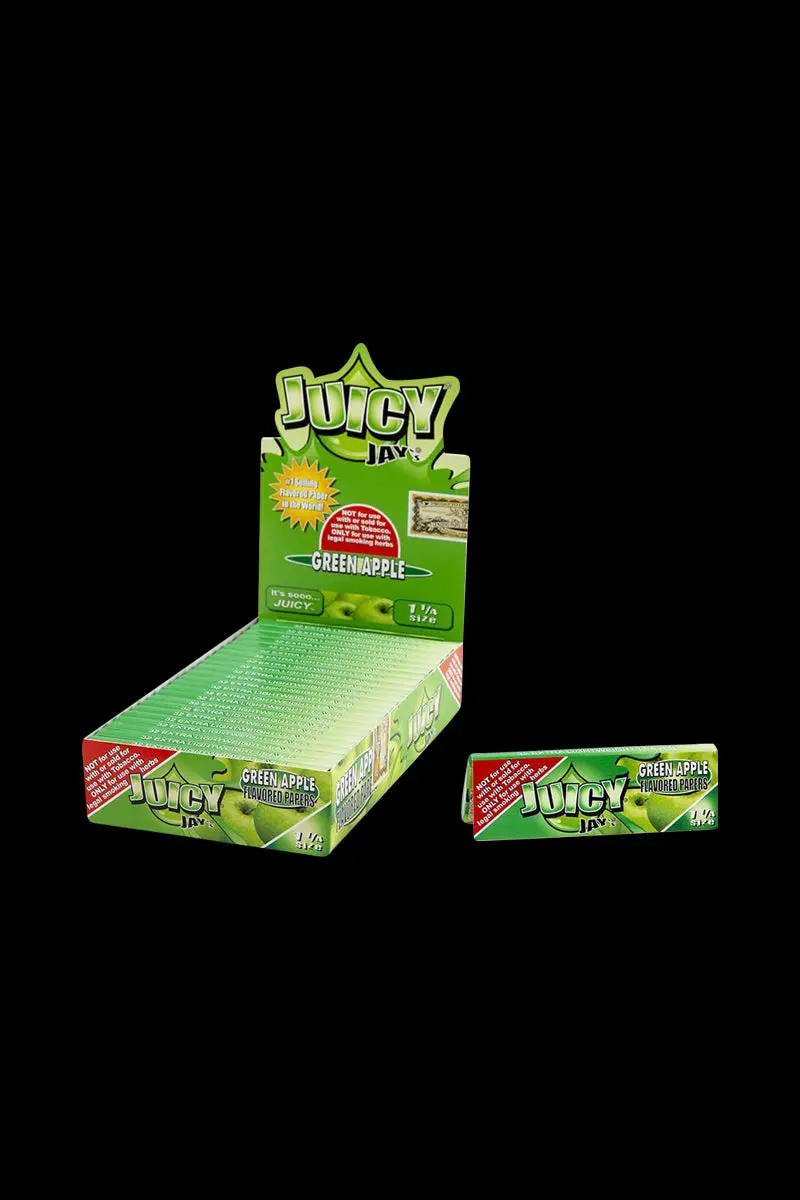 Juicy Jay’S Green Apple Flavor Rolling Papers – King Size 1
