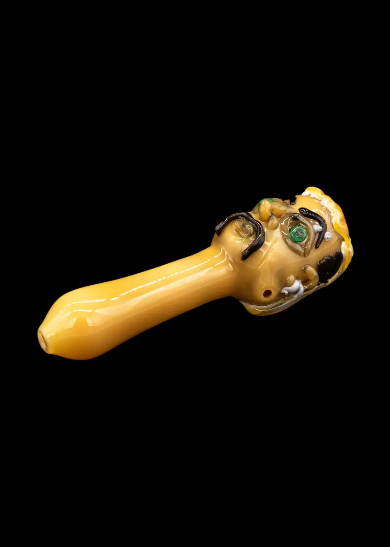 "King Of The Tigers" Artistic Glass Hand Pipe – Tiger Motif 1
