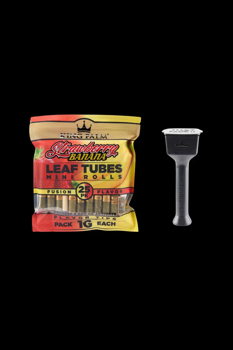 King Palm Mini Strawberry Banana Pre-Rolls With Funnel – 25-Pack 1