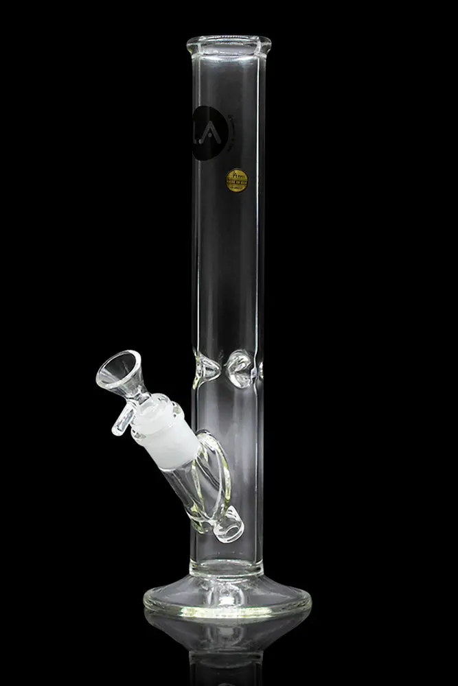 La Pipes 12-Inch Clear Straight Tube Bong – Classic Design 1