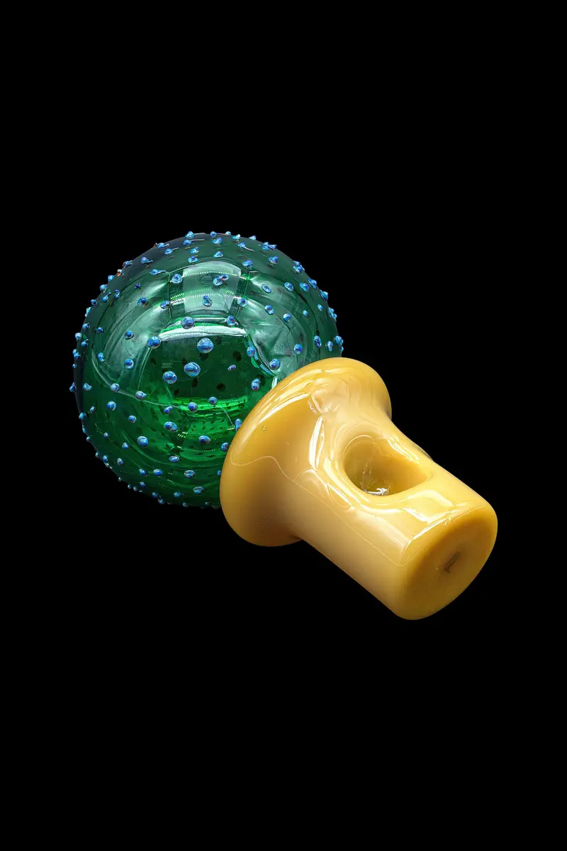 La Pipes Peyote Cactus-Themed Art Glass Pipe 1
