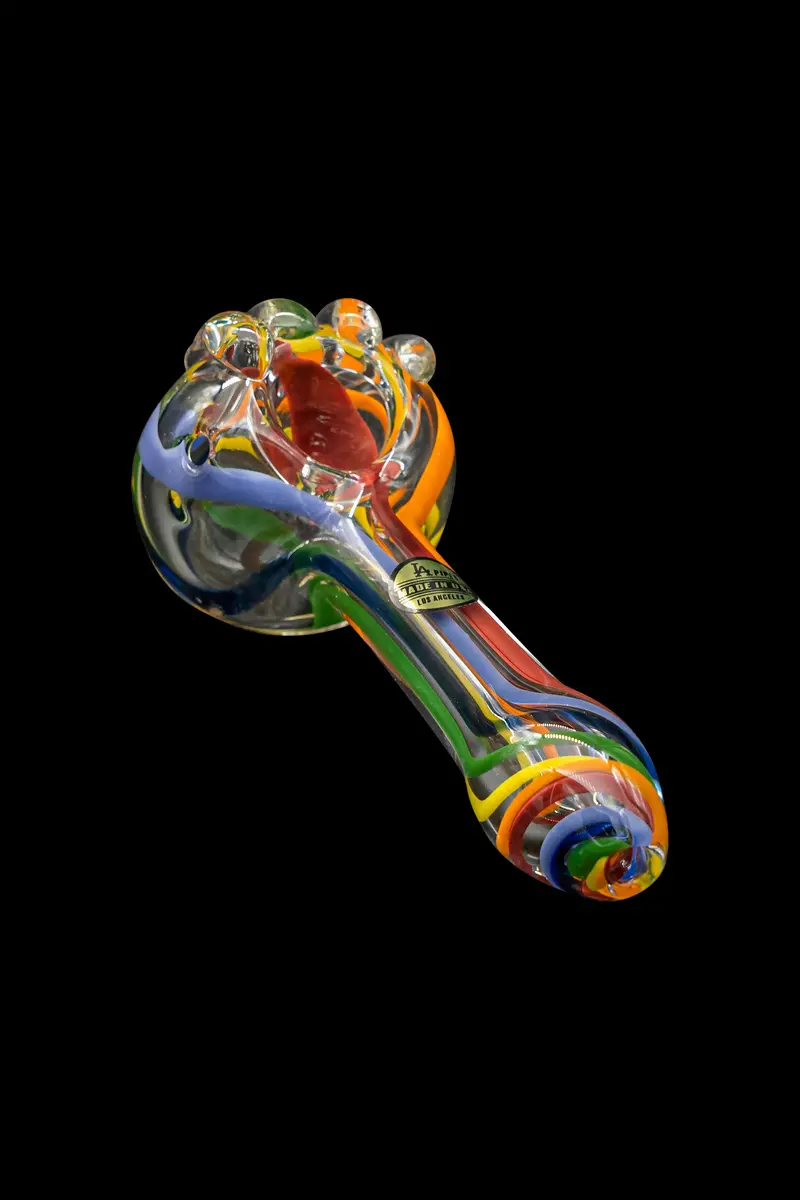 La Pipes Rainbow Spoon Pipe – Colorful Glass Smoking Tool 1