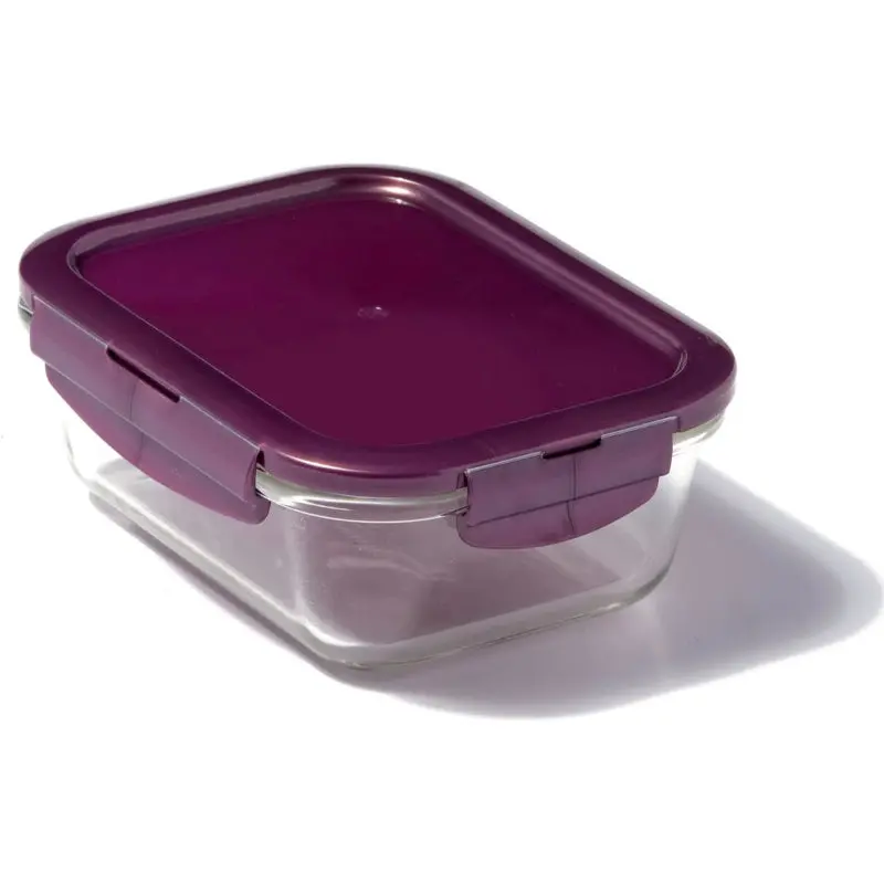 Lock & Lock Oven-Safe Rectangular Glass Storage Container – 1L 1