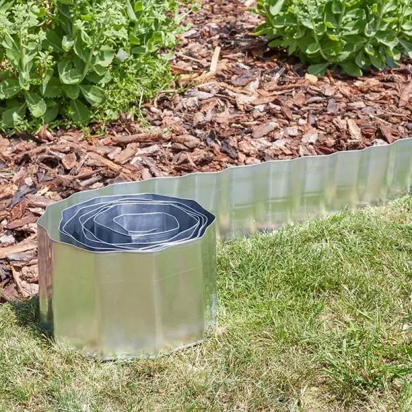 Metal Lawn And Plant Bed Edging – 15 Cm Tall × 3 M Roll, Galvanized Steel 1