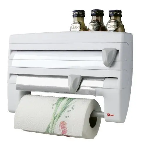 Metaltex 4-In-1 Adjustable Kitchen Roll Holder With Clamp Base 1