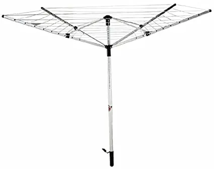 Metaltex 50M Aluminium Rotary Washing Line Airer – Silver Finish 1