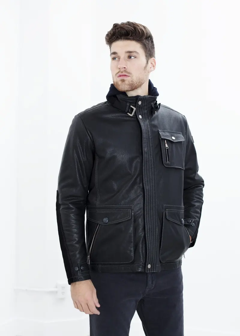 Meteor Gray Prince Leather Field Jacket 1