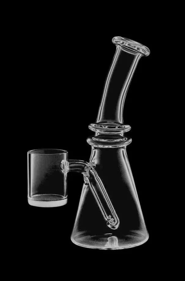 Mini All-In-One Quartz Dab Rig With Opaque-Bottom Banger 1