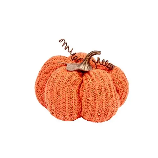 Mini Pumpkin Decorative Accent – Rustic Fall Tabletop Ornament 1