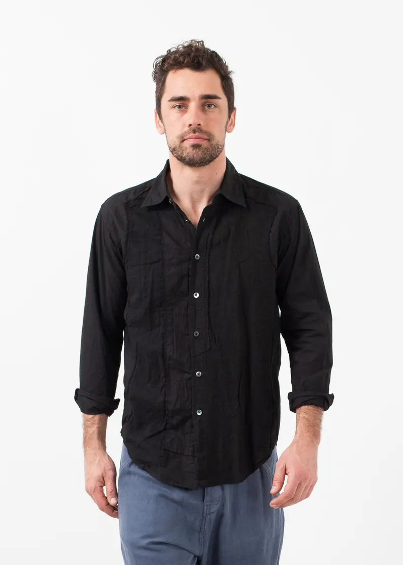 Minimal Block-Button Shirt 1
