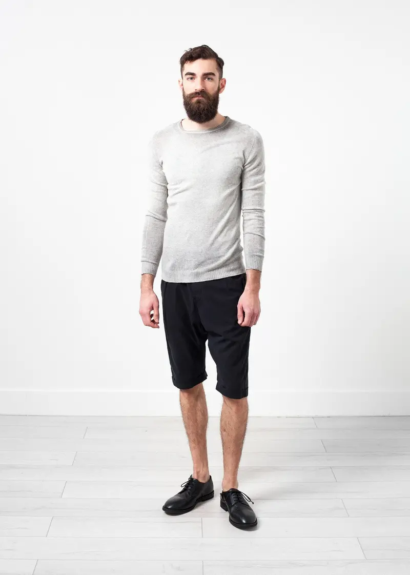 Mottled Texture Cashmere Crewneck 1