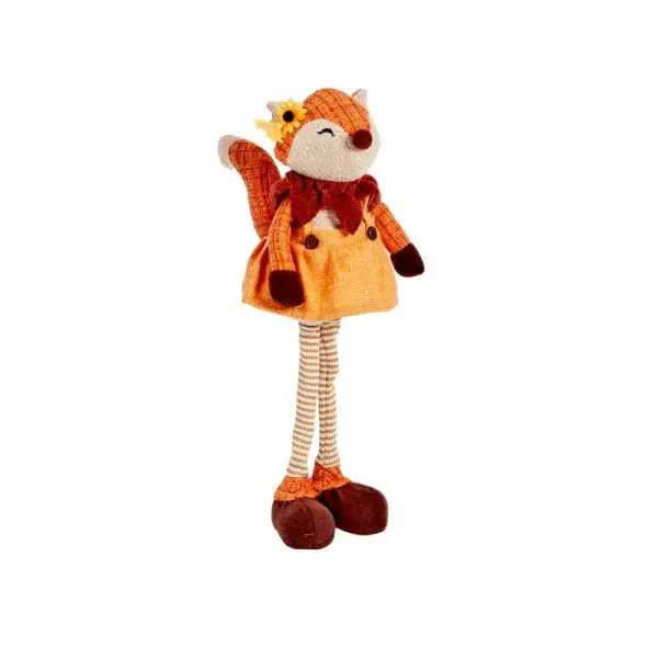 Mrs. Fox Plush Autumn Decorative Figurine – Standing Design 1