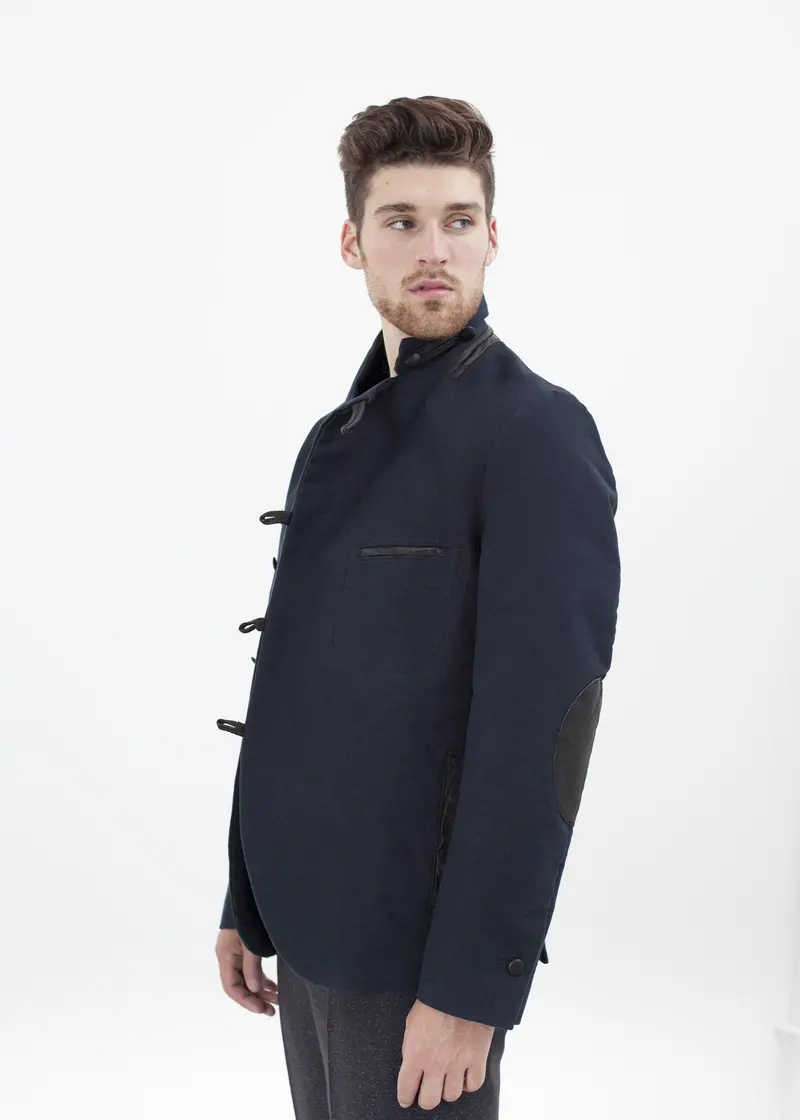 Navy Taurin Quilted Outerwear Jacket 1