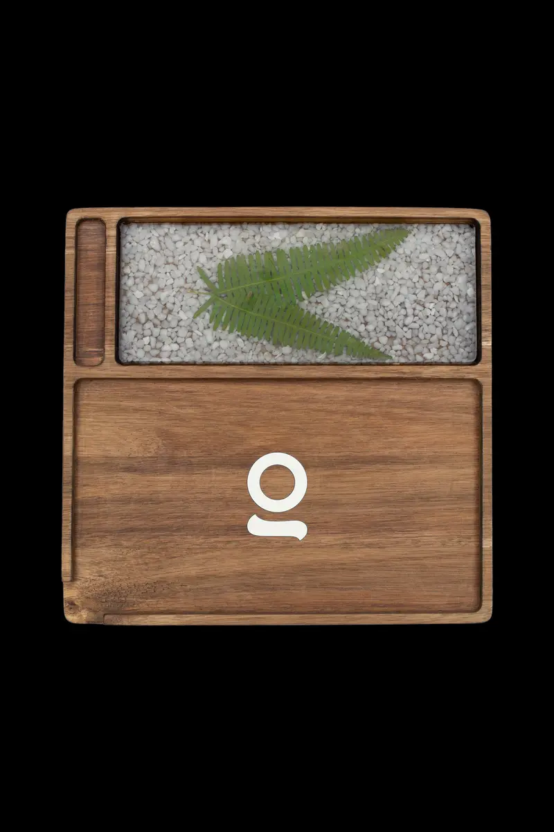 Ongrok Natural Acacia Wood Rolling Tray 1