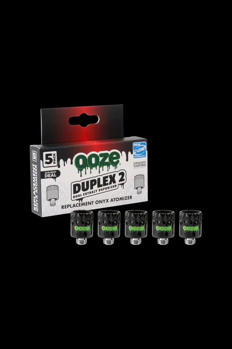 Ooze Duplex 2 Onyx Atomizers – 5-Pack Replacement Set 1