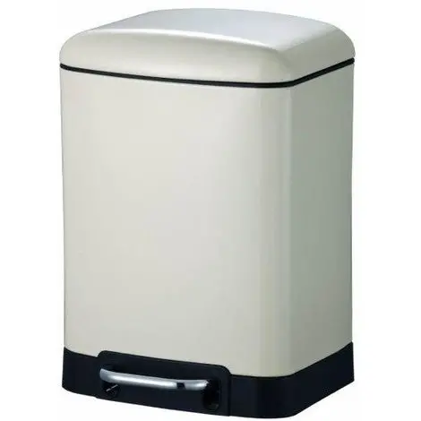Oslo 6-Litre Cream Pedal Bin With Silent-Close Lid 1