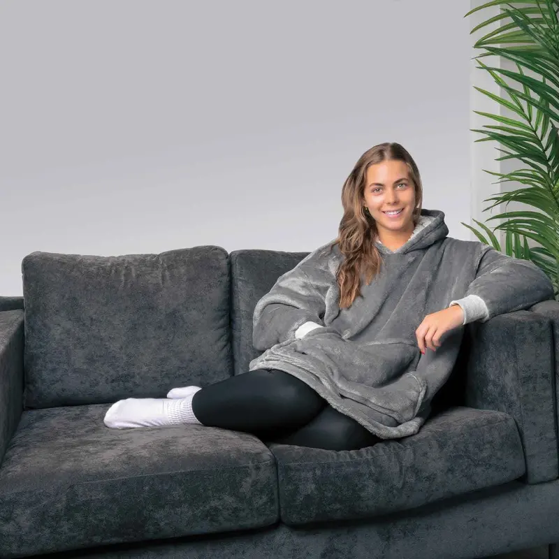Oversized Heated Hoodie With Extended Warmth Coverage 1
