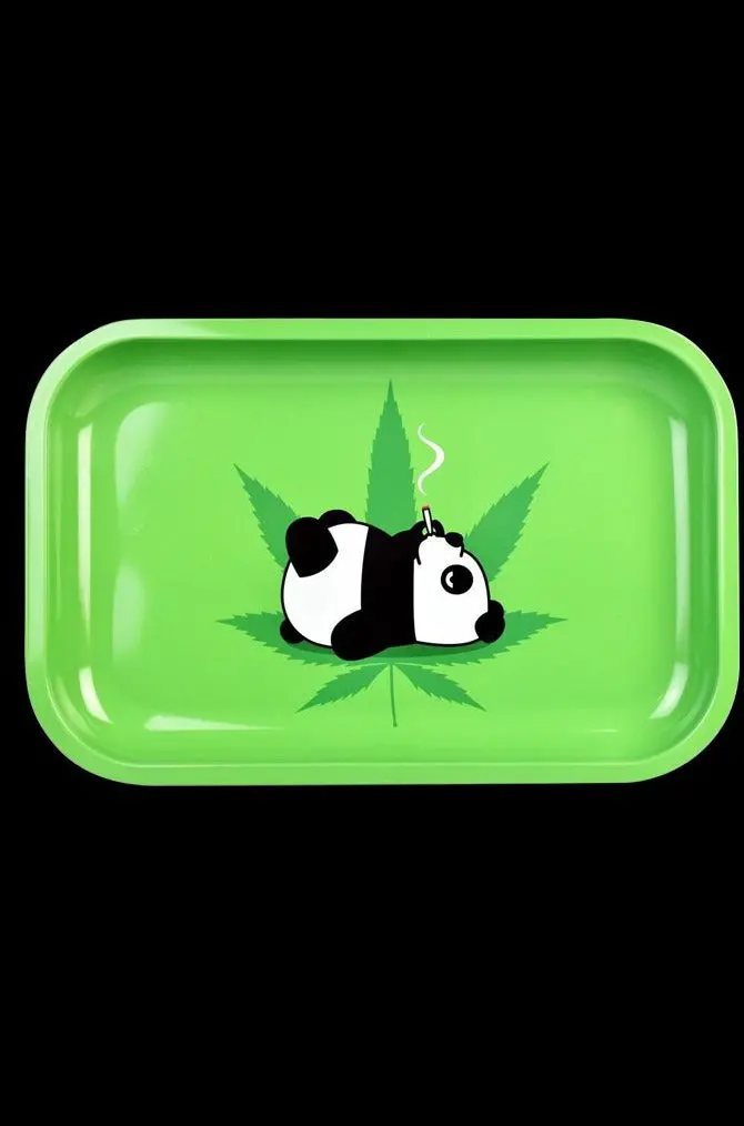 Panda-Print Rolling Tray For Effortless Herb Prep 1