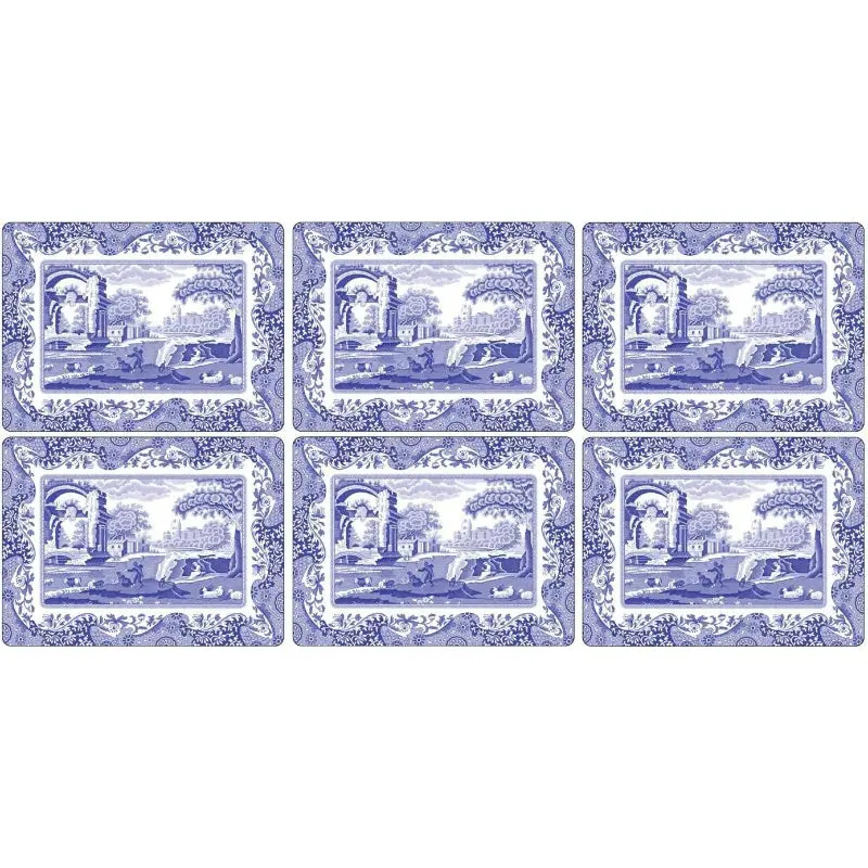 Pimpernel Blue Italian Placemats – Stylish Set Of Six, Mediterranean-Inspired 1