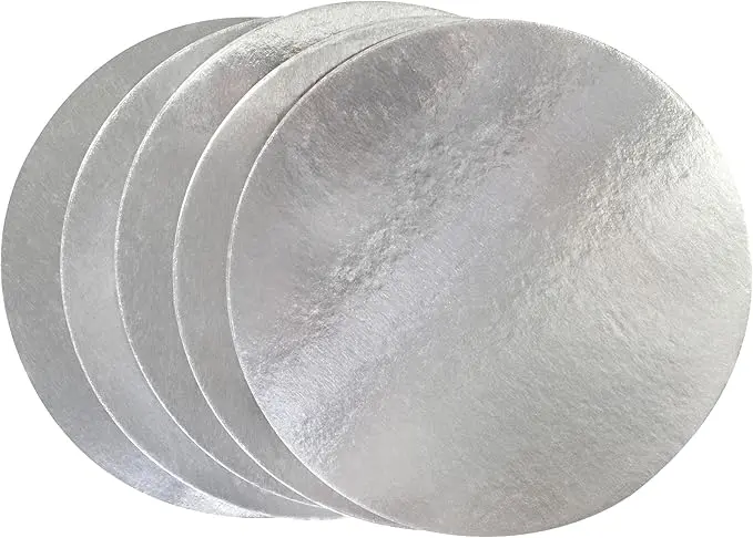 Pme Silver Round Cake Boards – Pack Of 5, 12 Inch (30 Cm) 1