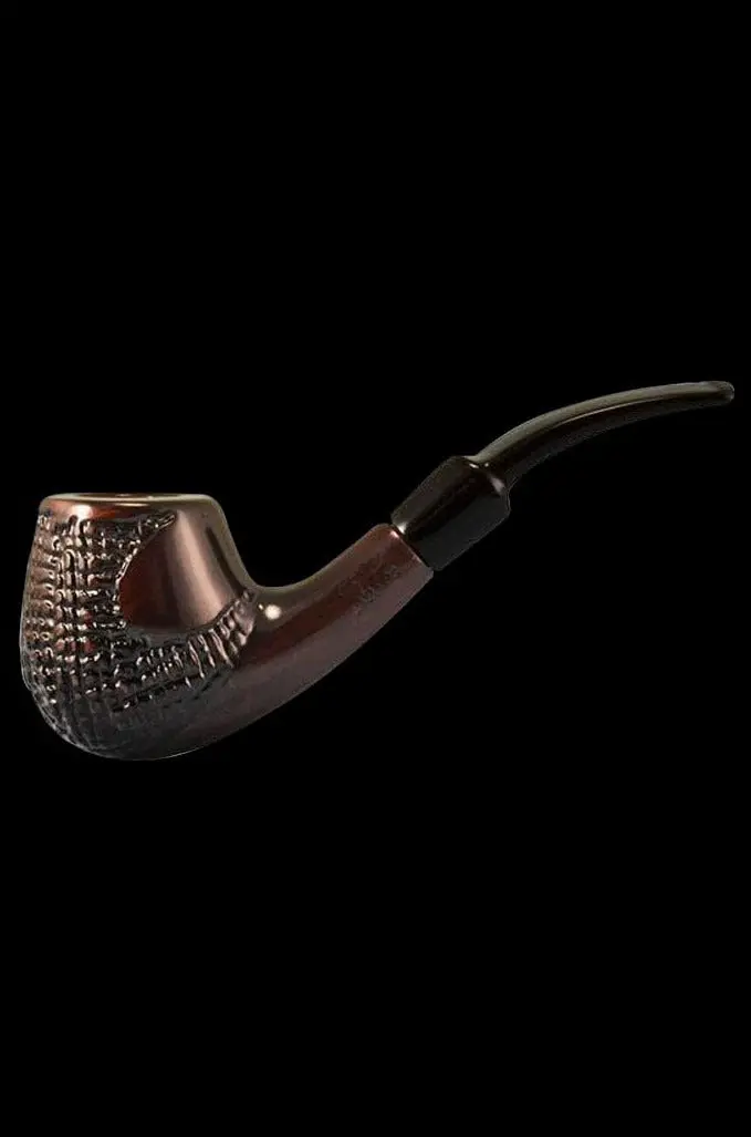 Pulsar Brandy-Style Cherry Wood Tobacco Pipe With Laser Engraving 1